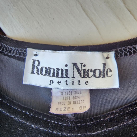 8p VELOUR black MIDI Dress - Picture 11 of 13